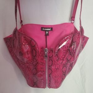 Dollskill PINK Snakeskin Crop Top